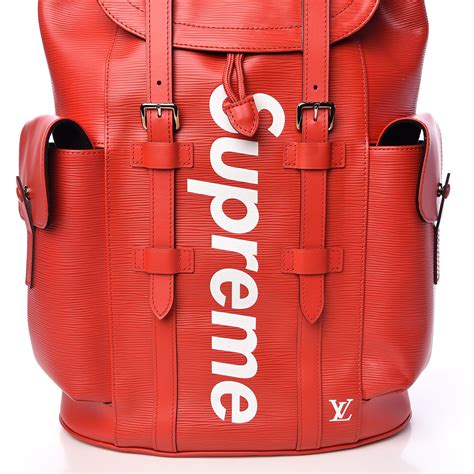 Louis Vuitton x Supreme Christopher Backpack Epi 